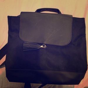 Mini black backpack
